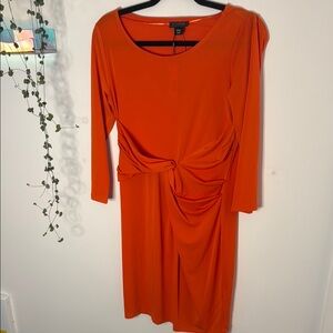 Metaphor orange twist front dress, nwt